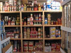 Food storage shelves