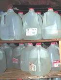 Water stored in milk jugs a bad idea.