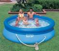Above ground swimming pool for water storage. Intex