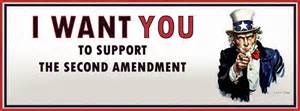 Support Bill of Rights Second 2nd Amendment to the Constitution for gun ownership