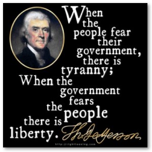 money and power used by the federal government creates tyranny at the loss of rights and freedom.
