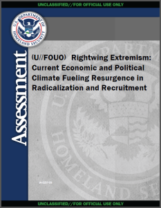 FBI & DHS report on rightwing extrmeism and domestic terrorists