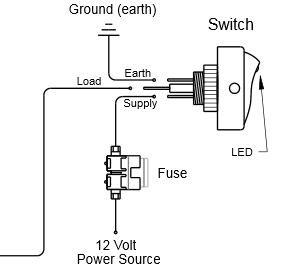 KC HiLiTES Oval Rocker Switch with Green LED Indicator 30 Amp - Black - KC #3116 wiring diagram