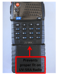Baofeng UV5-RA 3800 doesn't fit