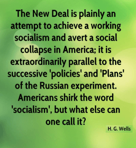 H.G. Wells comment on The New Deal