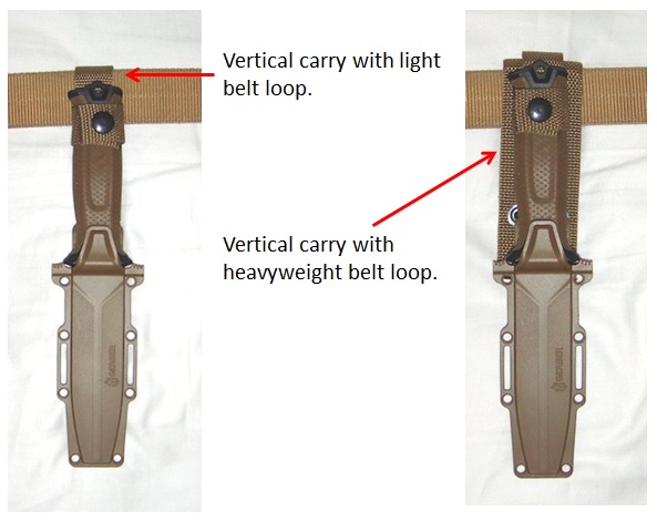 Gerber Strong Arm vertical carry options